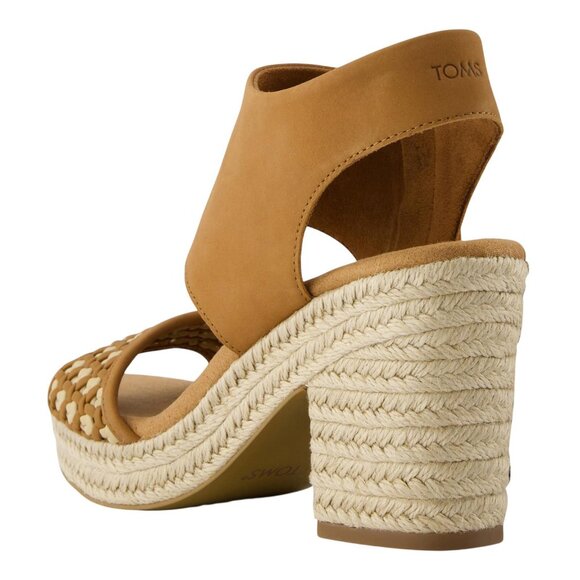 Toms Womens Rope Majorca Platform Heeled Sandal 10021955 Brown Sugar 9M - Picture 10 of 12